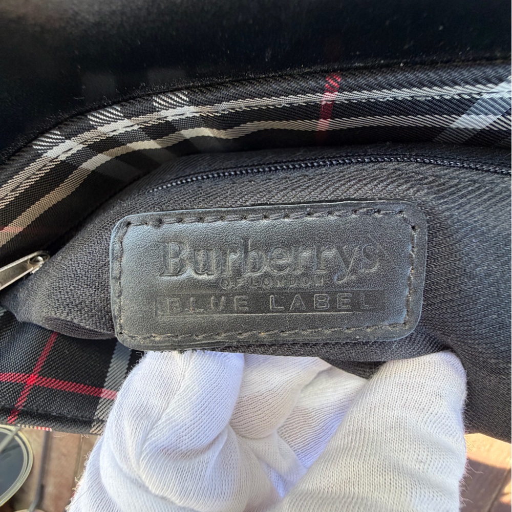 Authentic Burberry Blue Label Black Nova Check Crossbody Bag unisex - Picture 15 of 17